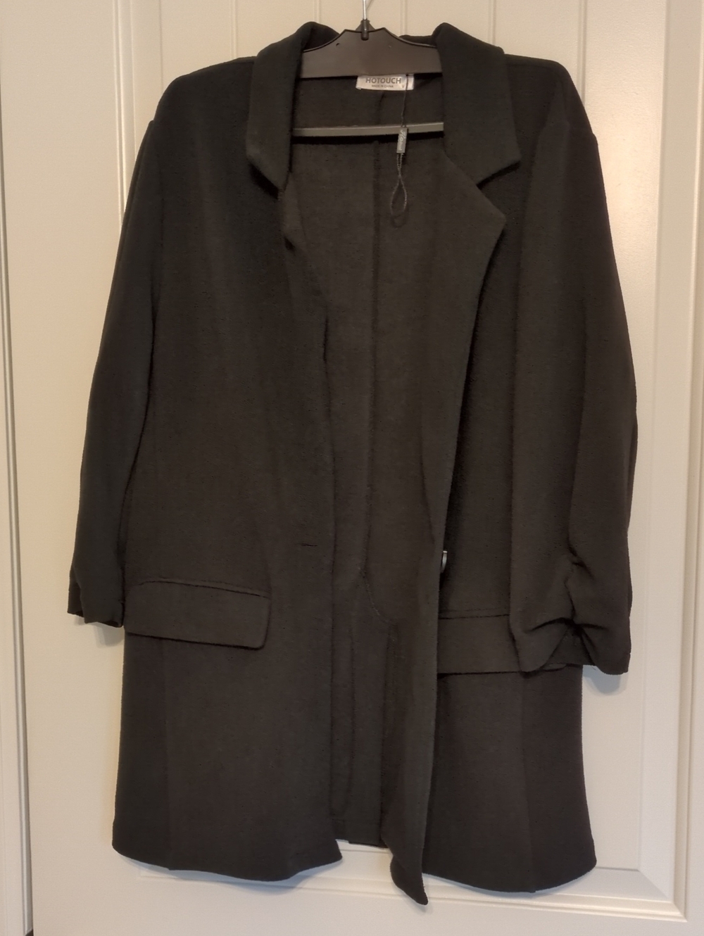 Women's Black Open-Front Trench Coat by Pendleton
